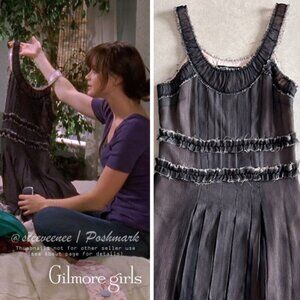 2000s Marc Jacobs Silk Ruffle Dress ASO Gilmore Girls